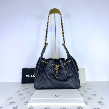 [PRE LOVED] Chanel Small C25 in Black Caviar Leather Light Gold HW (microchipped)