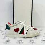 [PRE LOVED] Gucci Ace Sneakers with heart in White Size 34