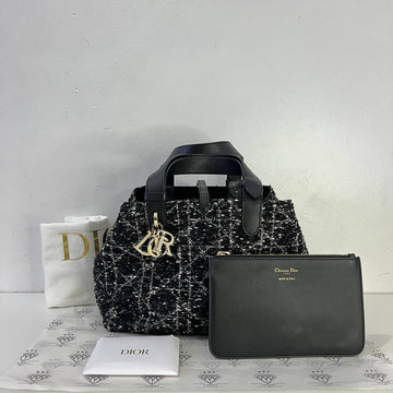 [PRE LOVED] Christian Dior Medium Toujours Bag in Black Tweed GHW (2024)