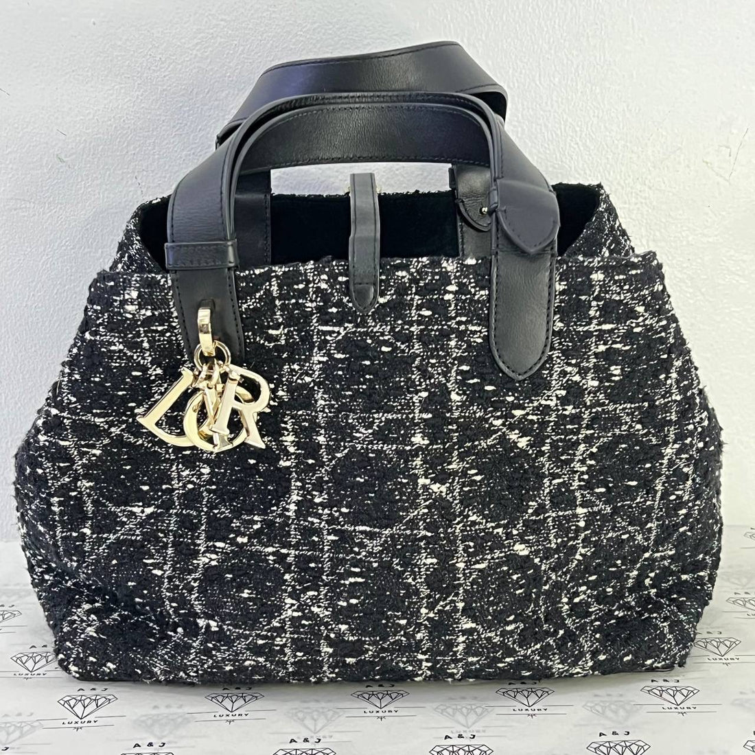 [PRE LOVED] Christian Dior Medium Toujours Bag in Black Tweed GHW (2024)