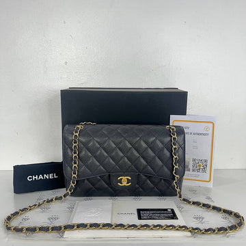 [PRE LOVED] Chanel Jumbo Double Flap in Black Caviar GHW (Series 16)