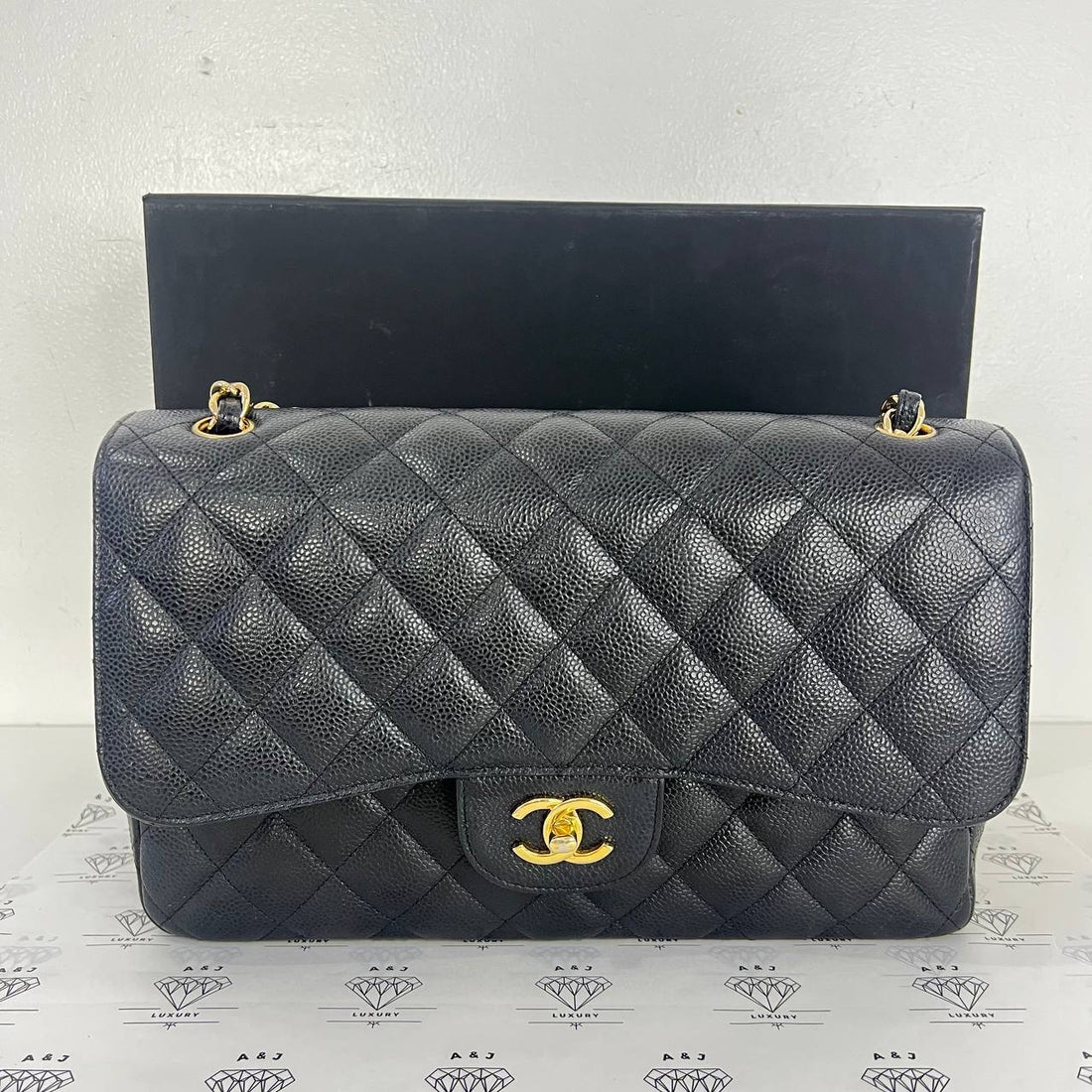 [PRE LOVED] Chanel Jumbo Double Flap in Black Caviar GHW (Series 16)