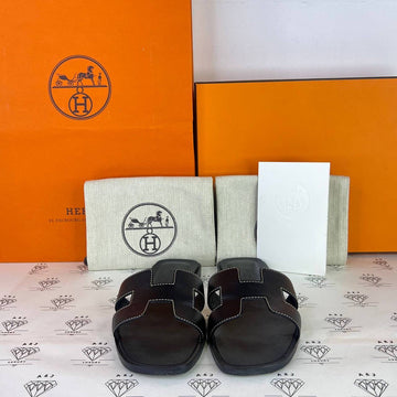 [PRE LOVED] Hermes Oran Sandals in Black Size 36EU