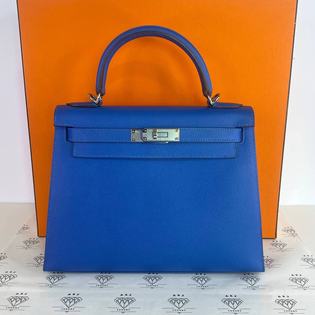 [PRE LOVED] Hermes Kelly 28 Sellier in Mykonos Epsom Leather PHW (Stamp Q Square - 2013)
