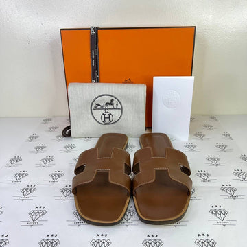 [PRE LOVED] Hermes Oran Sandals in Gold Size 40EU