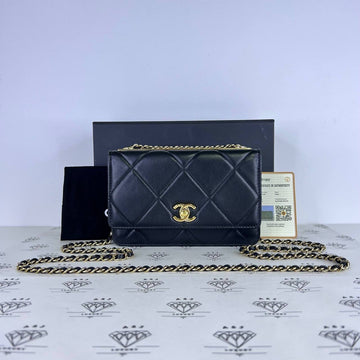 [PRE LOVED] Chanel Trendy Wallet on Chain in Black GHW (Series 28)