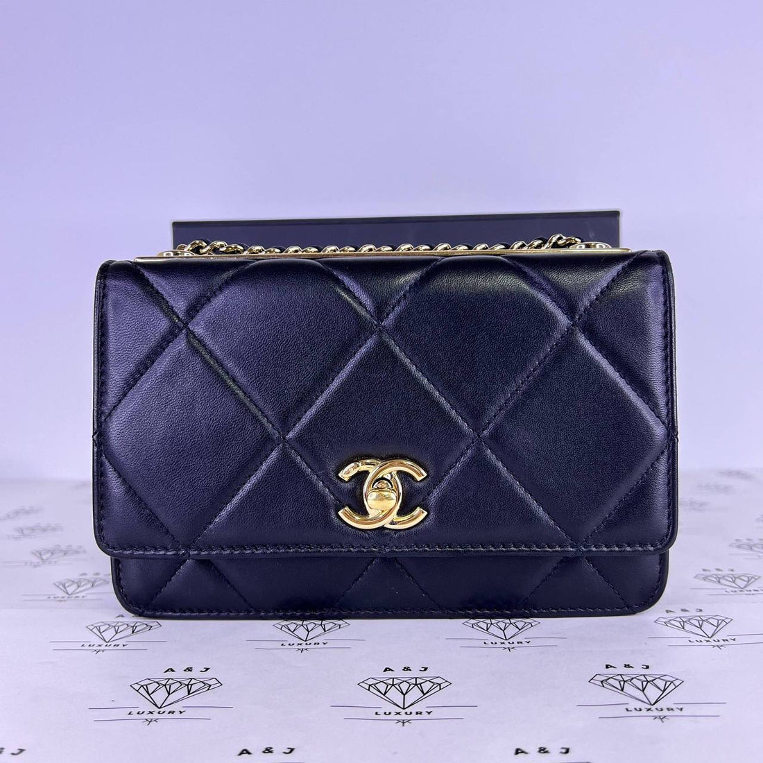 [PRE LOVED] Chanel Trendy Wallet on Chain in Black GHW (Series 28)
