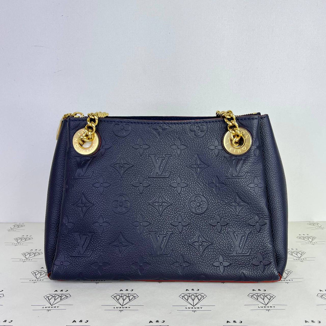 [PRE LOVED] Louis Vuitton Surene BB Shoulder Bag in Marine Blue Empreinte Leather (microchipped)