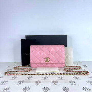 [PRE LOVED] Chanel Seasonal Wallet on Chain in Pink Caviar Leather GHW (microchipped)