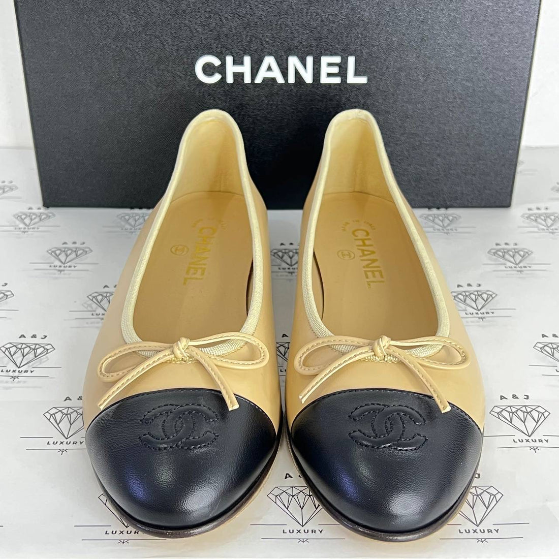 [PRE LOVED] Chanel Ballerina Flats in Beige Size 39EU