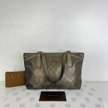[PRE LOVED] Gucci Imprime Tote Bag in Gold SHW