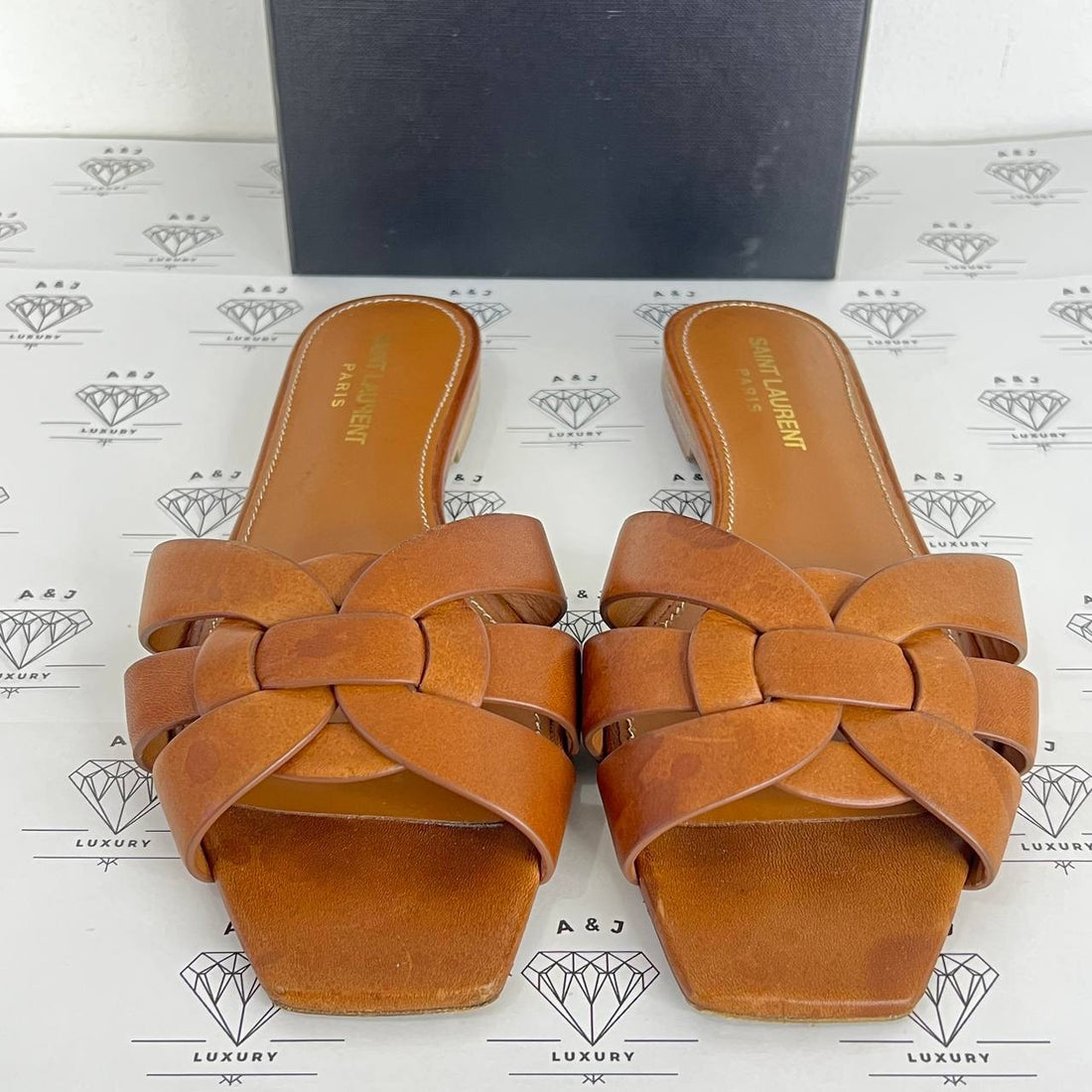 [PRE LOVED] YSL Tribute Mules in Brown Size 37.5EU