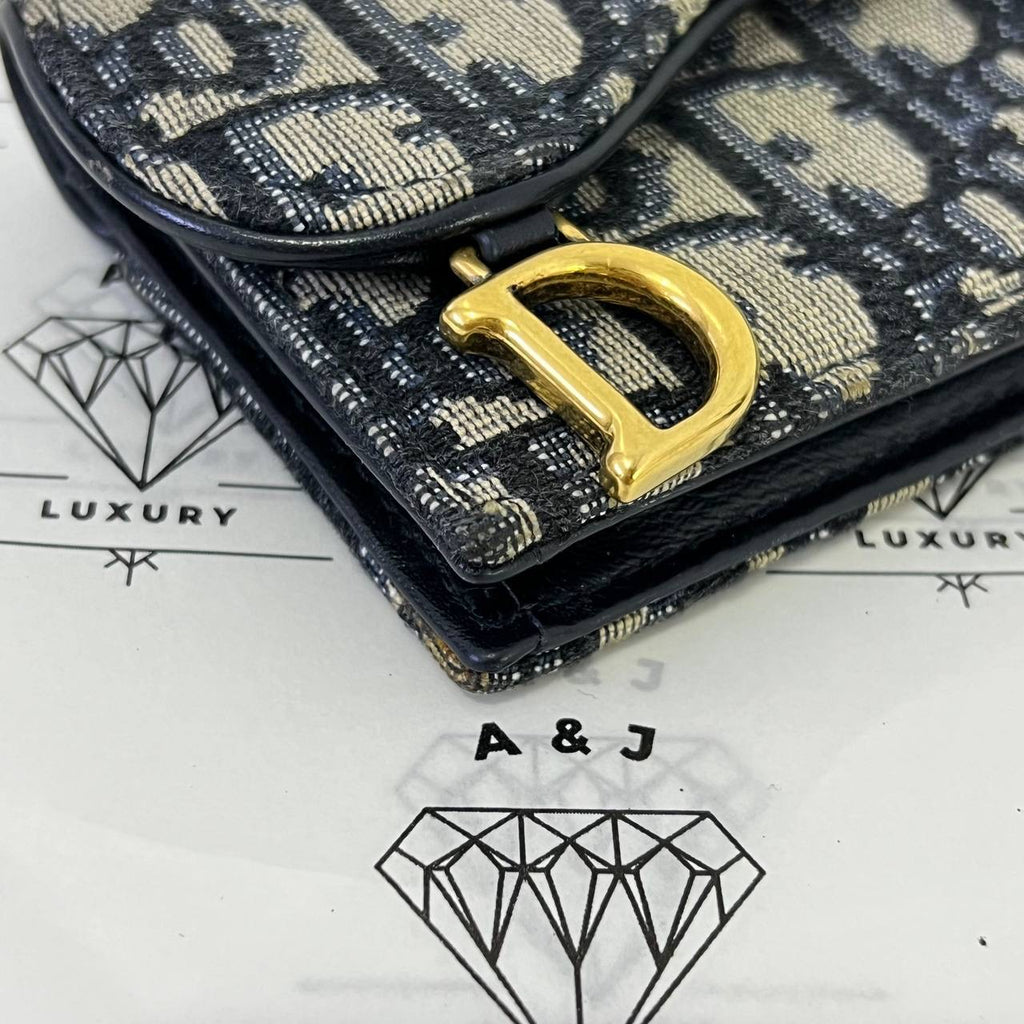 [PRE LOVED] Christian Dior Saddle Cardholder in Oblique (2020)