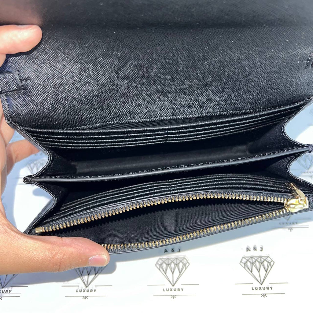 [PRE LOVED] Tory Burch Robinson Chain Wallet in Black