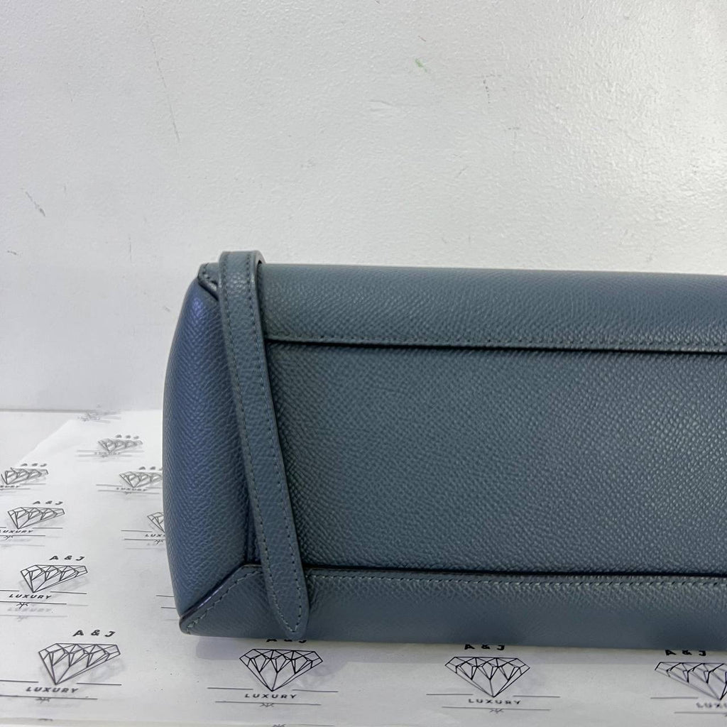 [PRE LOVED] Celine Nano Belt Bag in Blue Drummed Leather GHW