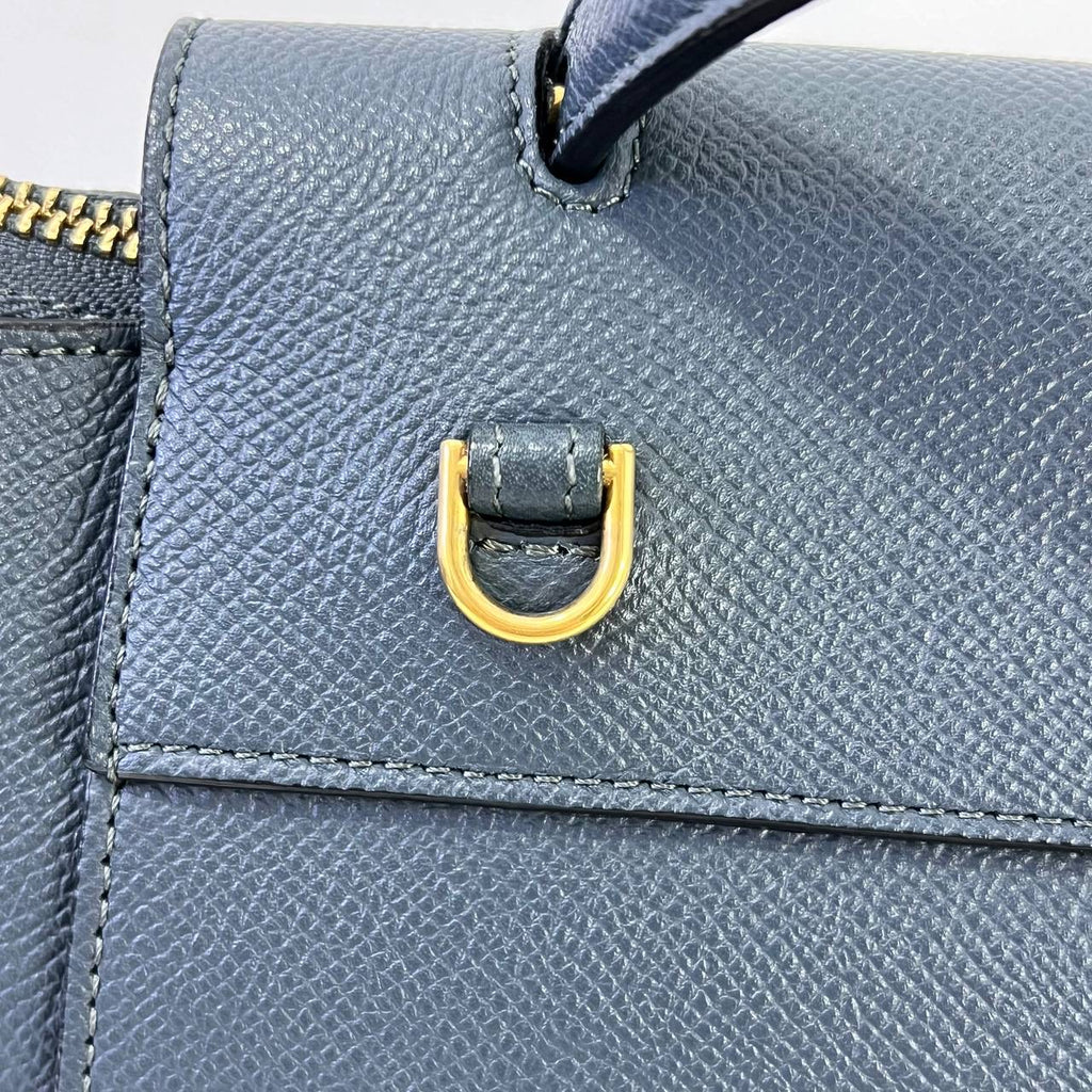 [PRE LOVED] Celine Nano Belt Bag in Blue Drummed Leather GHW