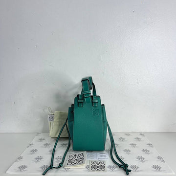 [PRE LOVED] Loewe Mini Hammock in Emerald Grained Calfskin Leather SHW
