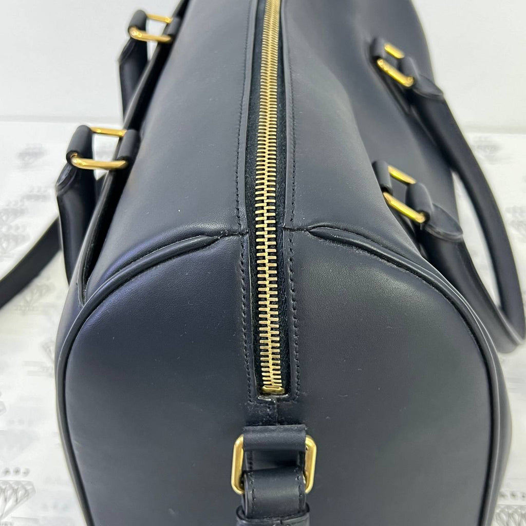 [PRE LOVED] Saint Laurent Baby Duffle Bag in Black Smooth Leather GHW