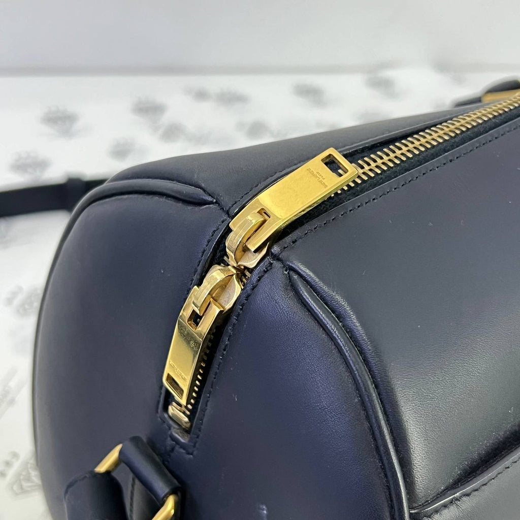 [PRE LOVED] Saint Laurent Baby Duffle Bag in Black Smooth Leather GHW