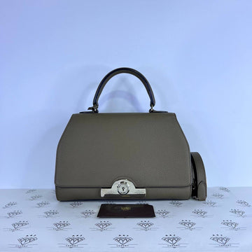 [PRE LOVED] Moynat Rejane MM in Tourterelle Carat Calf Leather SHW