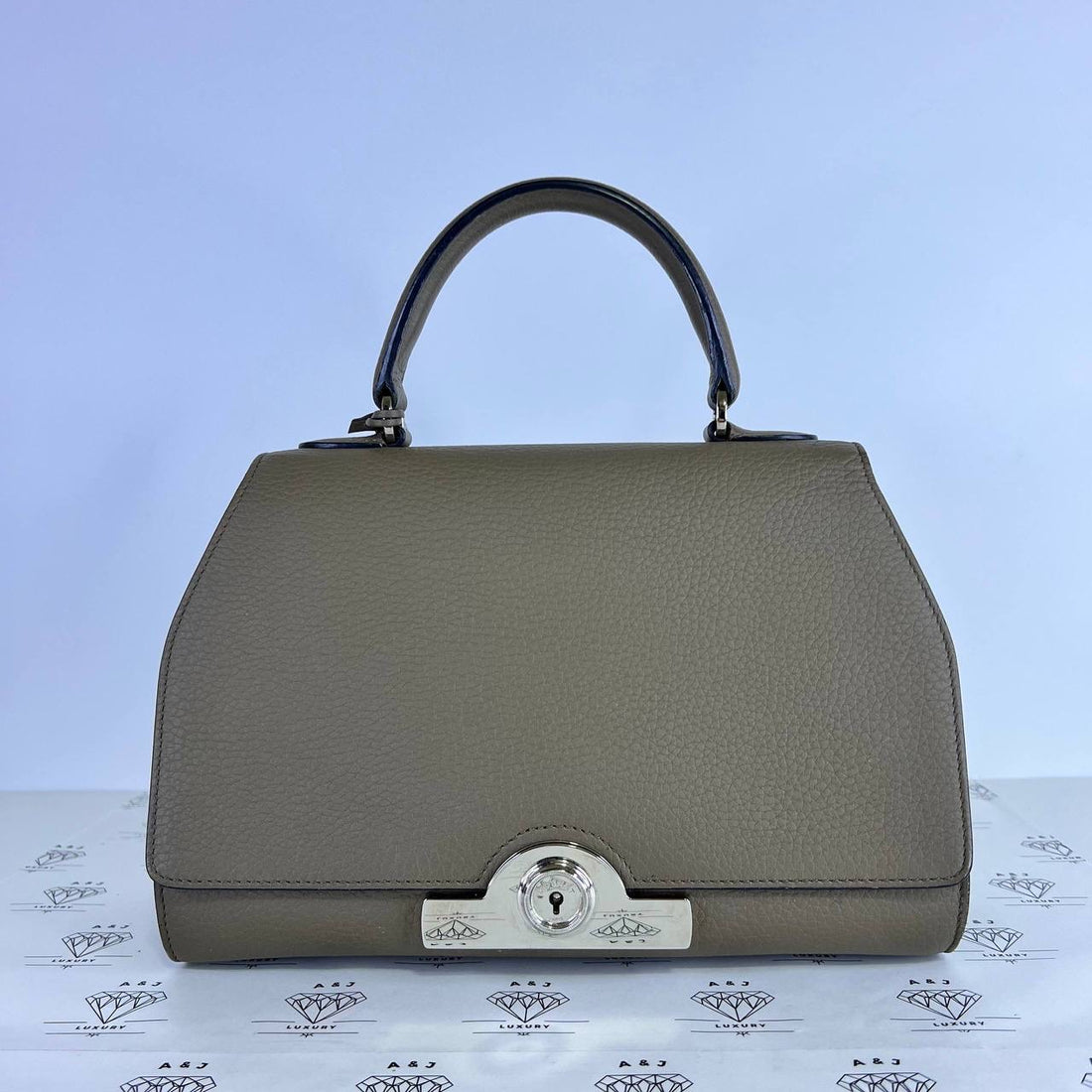[PRE LOVED] Moynat Rejane MM in Tourterelle Carat Calf Leather SHW