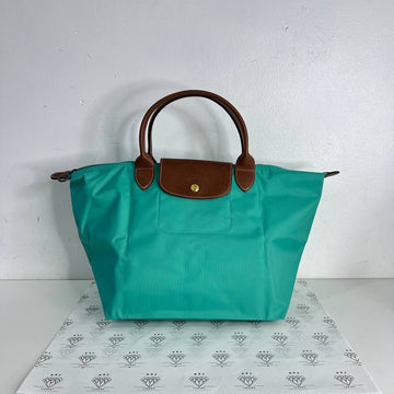[PRE LOVED] Longchamp Le Pliage Medium Long Handle in Turquoise