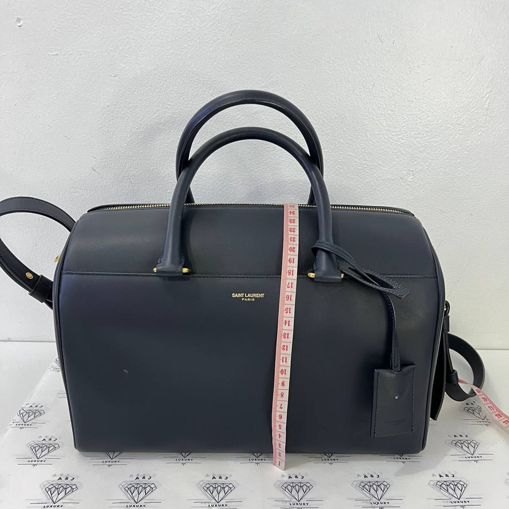 [PRE LOVED] Saint Laurent Baby Duffle Bag in Black Smooth Leather GHW