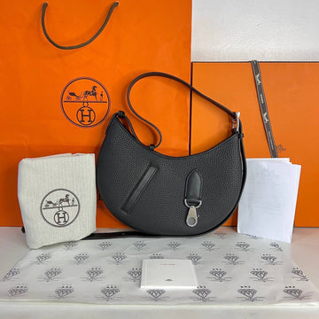 [BRAND NEW] Hermes P'tit Arcon in Noir Togo Leather PHW (Stamp W - 2024)