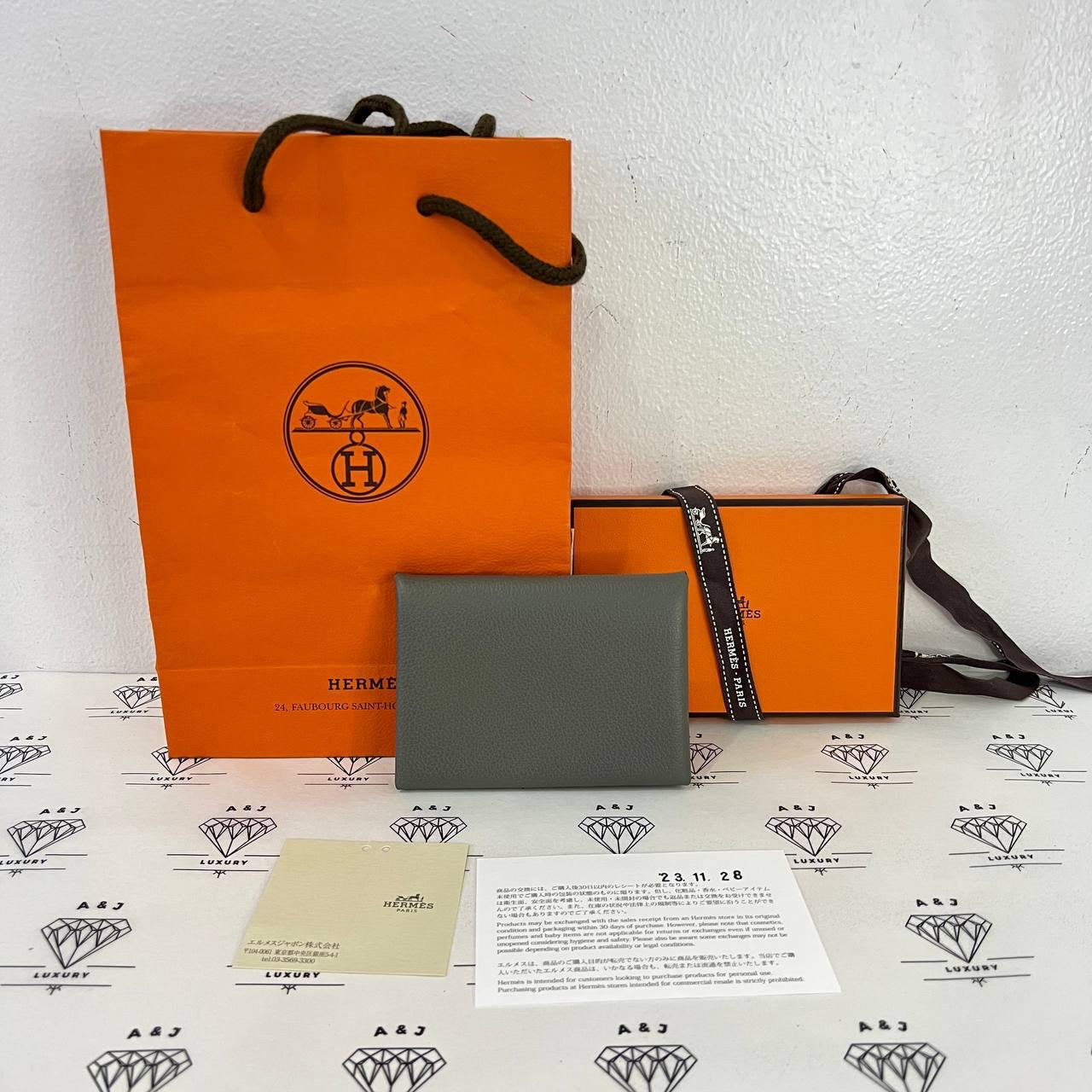 [BRAND NEW] Hermes Calvi Duo in Gris Meyer (Stamp B - 2023)