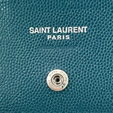 [PRE LOVED] Yves Saint Laurent Bifold Wallet in Turqouise Grain De Poudre Leather SHW