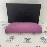 [PRE LOVED] Bottega Veneta Intrecciato Continental Wallet in Lilac