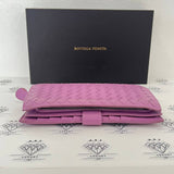 [PRE LOVED] Bottega Veneta Intrecciato Continental Wallet in Lilac