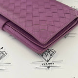 [PRE LOVED] Bottega Veneta Intrecciato Continental Wallet in Lilac