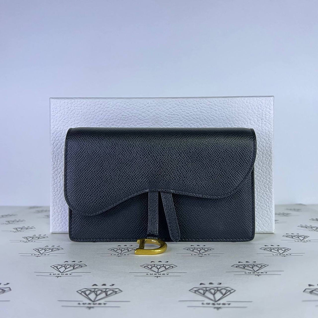 [PRE LOVED] Christian Dior Saddle Belt Bag in Black Grained Calfskin Leather GHW (2020)