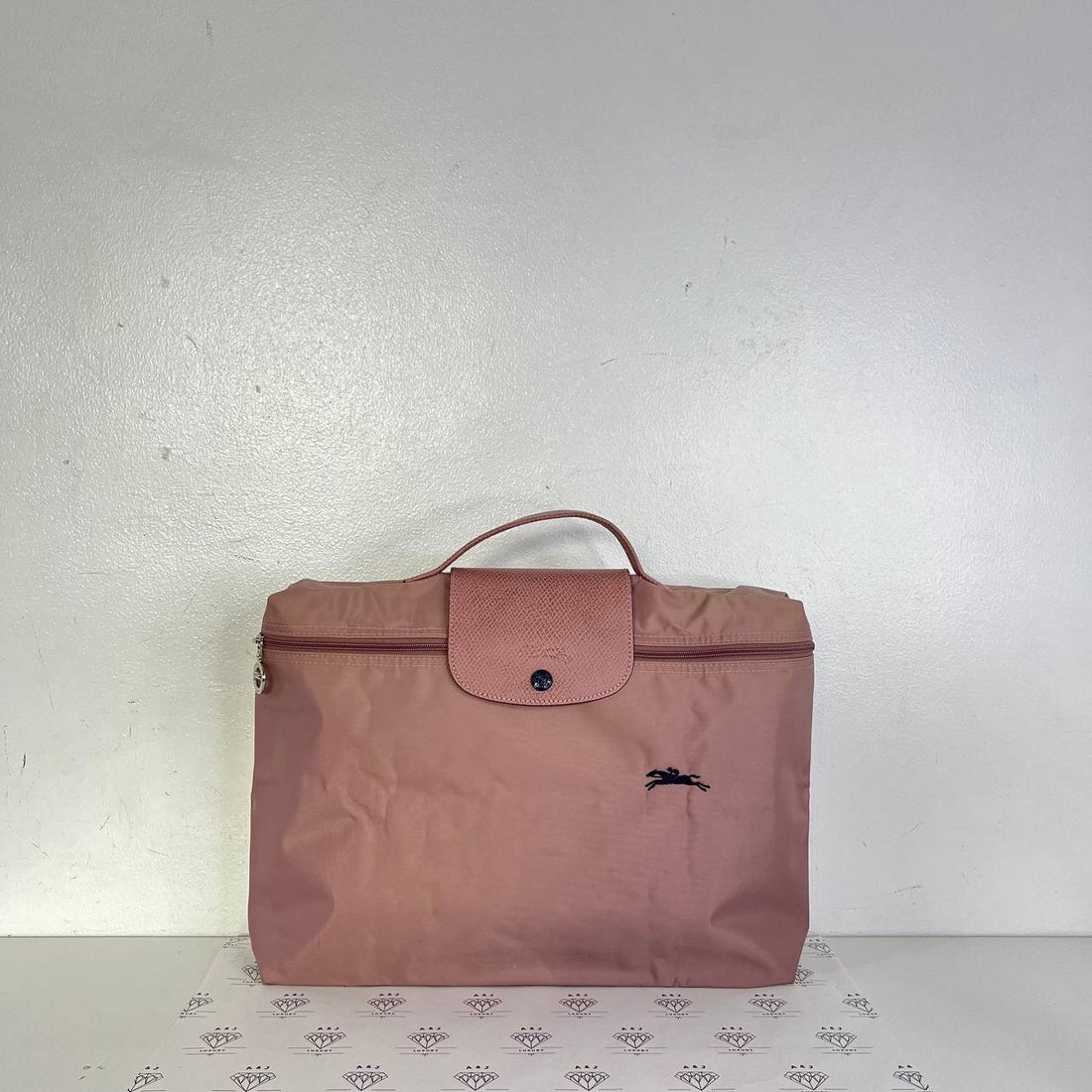 [PRE LOVED] Longchamp Le Pliage Briefcase in Pink