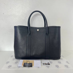 [PRE LOVED] Hermes GPT 36 in Noir Clemence Leather PHW (Stamp Square M - 2009)