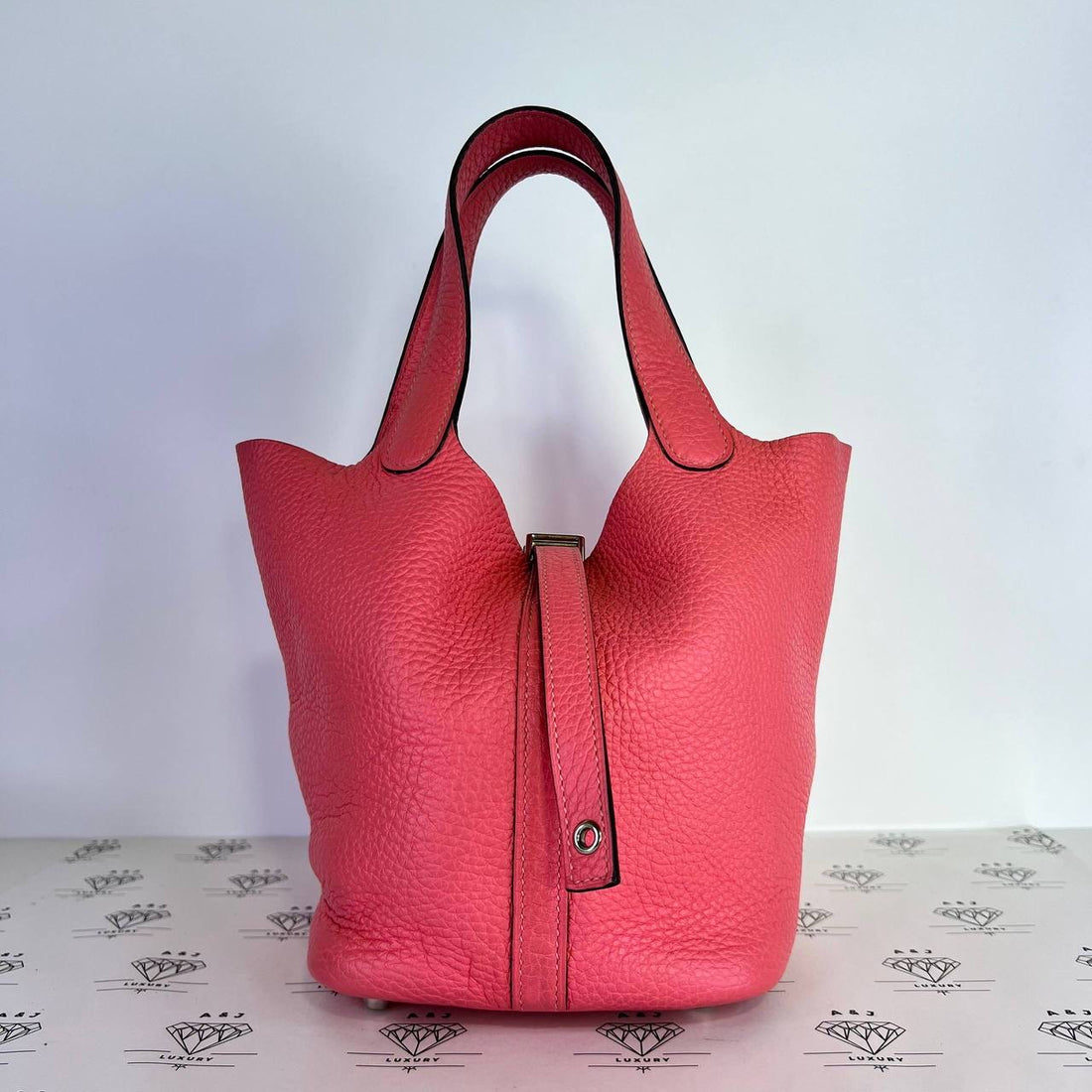 [PRE LOVED] Hermes Picotin 18 in Rose Azalee Clemence Leather PHW (Stamp A - 2017)