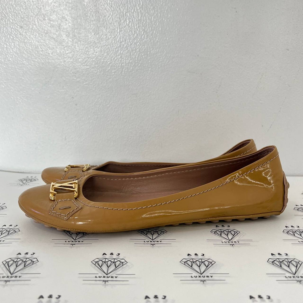 [PRE LOVED] Louis Vuitton Dreamy Rose Ballerina Flats in Beige Patent Leather GHW Size 36EU