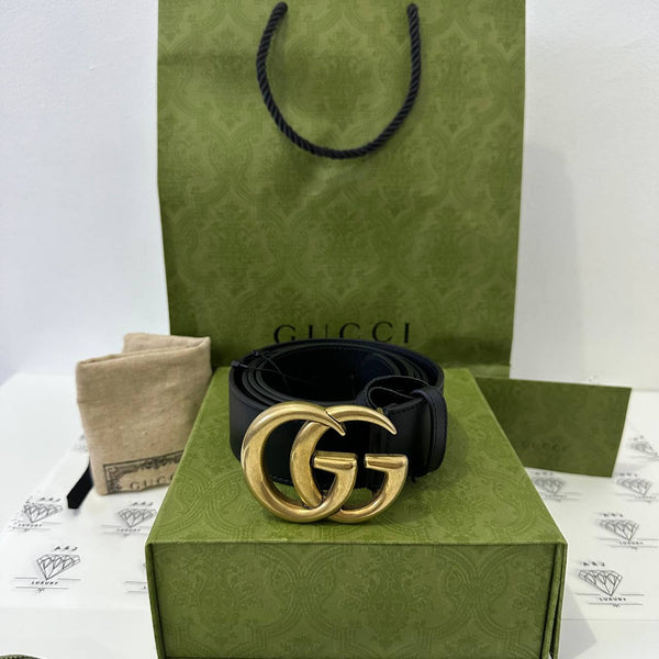 [BRAND NEW] Gucci Marmont Belt in Black 4cm width 120cms length