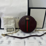 [PRE LOVED] Gucci Ophidia Round Mini Bag in Bordeaux