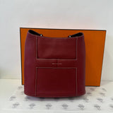 [PRE LOVED] Hermes Good News Shoulder Bag in Bordeaux Clemence Leather