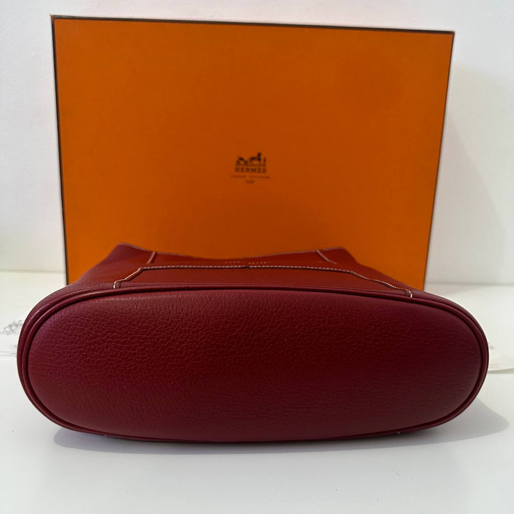[PRE LOVED] Hermes Good News Shoulder Bag in Bordeaux Clemence Leather