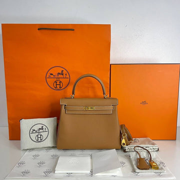 [PRE LOVED] Hermes Kelly 25 in Gold Togo Leather GHW (Stamp W - 2024)
