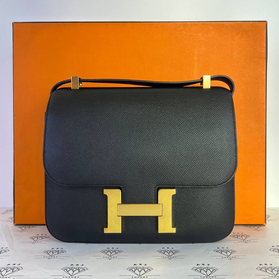 [PRE LOVED] Hermes Constance 24 in Black Epsom Leather GHW (Stamp C - 2018)