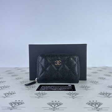 [PRE LOVED] Chanel Zippy Cardholder in Black Caviar Leather SHW (Series 31)