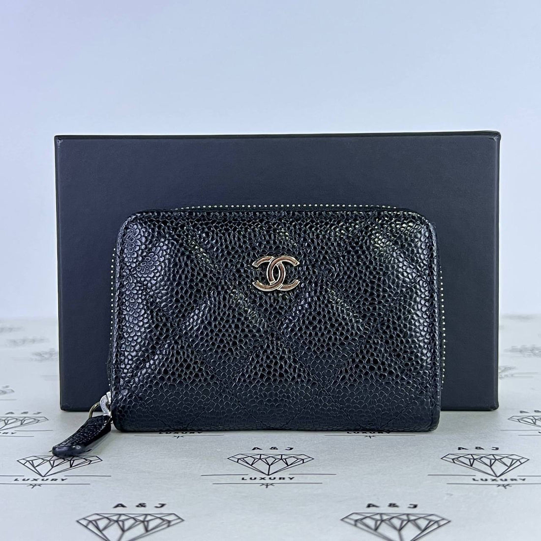 [PRE LOVED] Chanel Zippy Cardholder in Black Caviar Leather SHW (Series 31)
