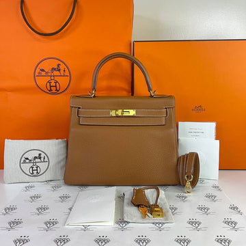 [PRE LOVED] Hermes Kelly 28 Retourne in Gold Togo Leather GHW (Stamp Z - 2021)