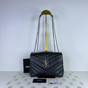 [PRE LOVED] YSL Medium Loulou Shoulder Bag in Black SHW