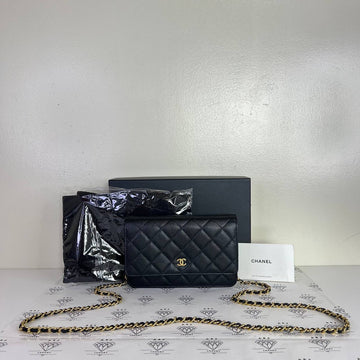 [PRE LOVED] Chanel Classic Wallet on Chain in Black Caviar GHW (Series 22)