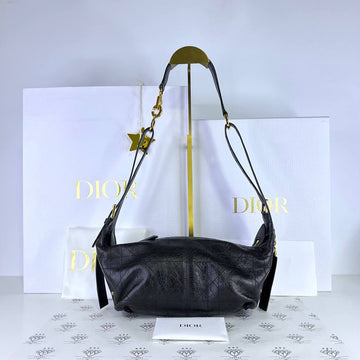 [PRE LOVED] Christian Dior Small D-Journey in Black Crinkled Calfskin Leather GHW (2025)